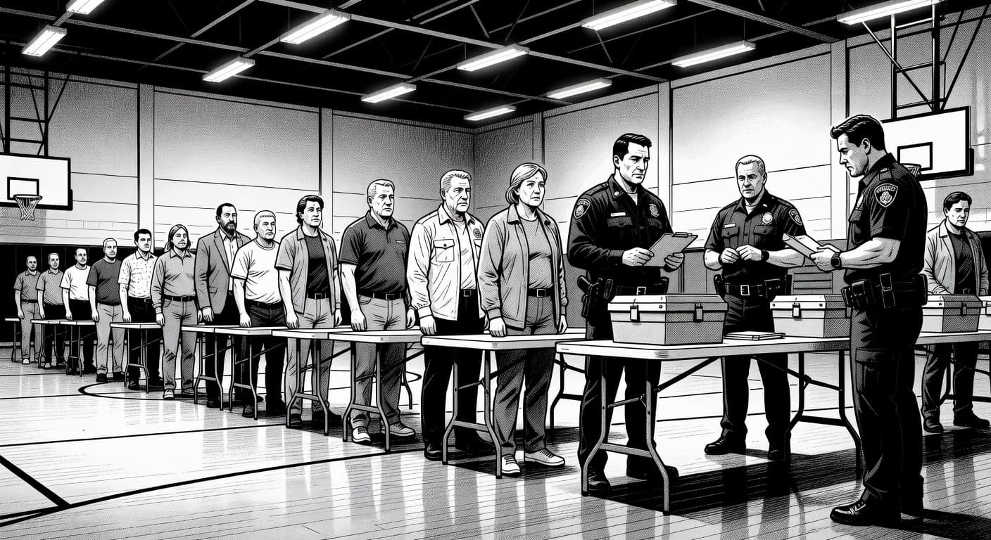 County Supervisors Budget Forty Seconds Per Handcuffing During Peak Voting