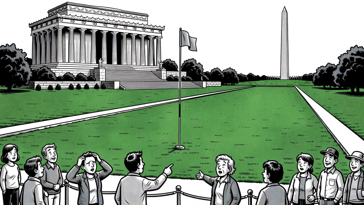 El Servicio de Parques Nacionales convierte el Estanque Reflectante en un green de putting privado